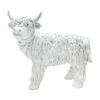 Ty Pennington White Highland Cow Figurine, 6.3" -Karaca House Shop ty pennington white highland cow figurine 6.3