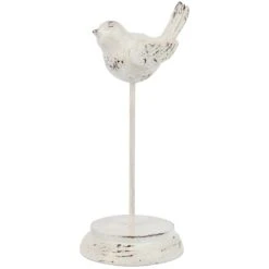 White Bird With Stand Figurine, 9.5"