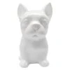 White Ceramic Frenchie Dog Figurine, 8.5" -Karaca House Shop white ceramic frenchie dog figurine 8.5