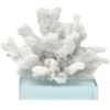 White Coral Figurine On Glass Base, 5" -Karaca House Shop white coral figurine on glass base 5