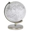 White & Silver World Globe, 8" -Karaca House Shop white silver world globe 8