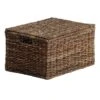 Woven Abaca Storage Basket With Lid, Large 1 Woven Abaca Storage Basket With Lid, Large -Karaca House Shop woven abaca storage basket with lid large